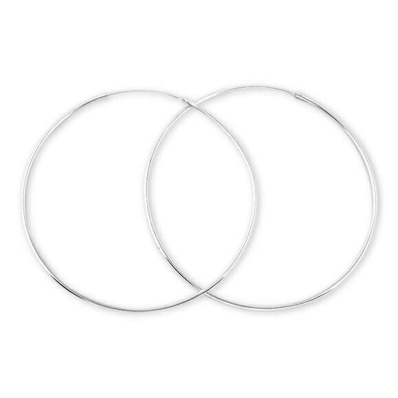シンプルリングピアス 太さ1.5mm 大きさ110mm 1ペア販売 両耳 シルバー925 本物の銀 フープピアス プレーン 輪っか 男性 女性 プレゼント 細い 細め 定番 pa-00-00120xx