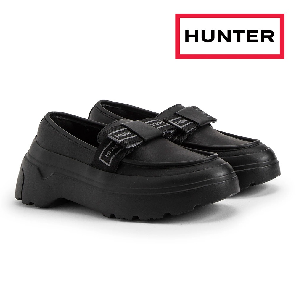 HUNTER ローファー レディース WFF8000LEA ハンター REFINED EXPLORER FLATFORM BOW LOAFER 本革 牛革 耐水