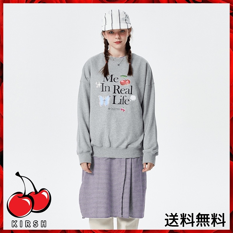 [韓国直配送][KIRSH] EMOJI GRAPHIC SWEATSHIRT KS [MELANGE GRAY]
