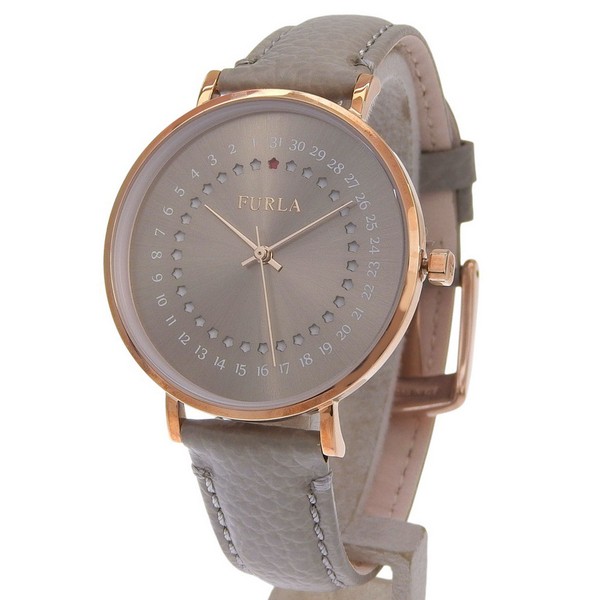 フルラ 腕時計 レディース SS×レザー グレー GIADA DATE 36mm 3H GRAY DIAL R4251121502 FURLA