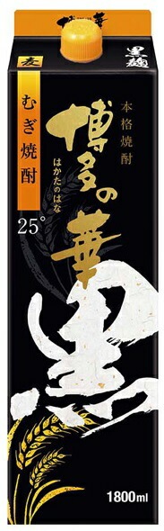 【送料無料】福徳長酒類 博多の華 黒麹 麦 25度 パック 1800ml 1.8L12本【北海道沖縄県東北四国九州地方は必ず送料が掛かります】