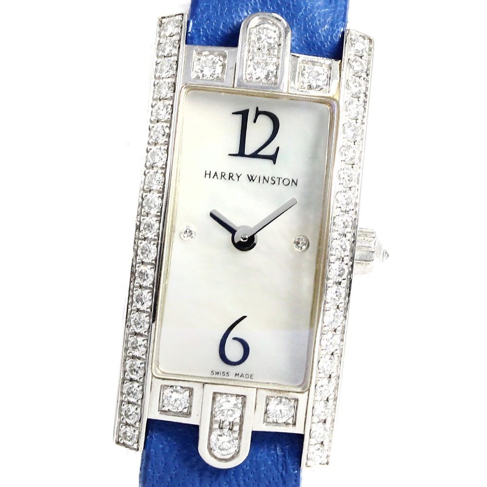 ハリーウィンストン HARRY WINSTON 332LQW アヴェニュー K18WG ダイヤベゼル 2P クォーツ レディース _759197【中古】その他 ブランド腕時計