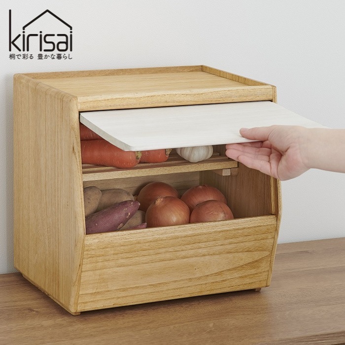 野菜ストッカー桐製桐のやさい櫃スノコ付きOSPY-1オスマック日本製 12,045円