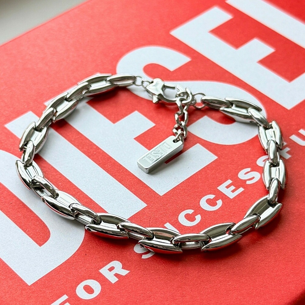 ディーゼル ブレスレット メンズ レディース DIESEL チェーン シルバー ステンレス ストリート モード系 Y2K アクセサリー 誕生日 プレゼント ギフト ブランド DX1583040 成人