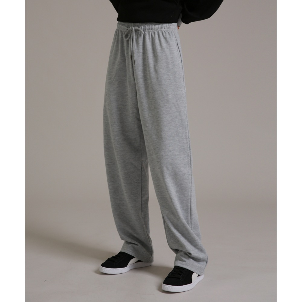 一番やわらかいセミワイドストレートパンツパンツメランジ