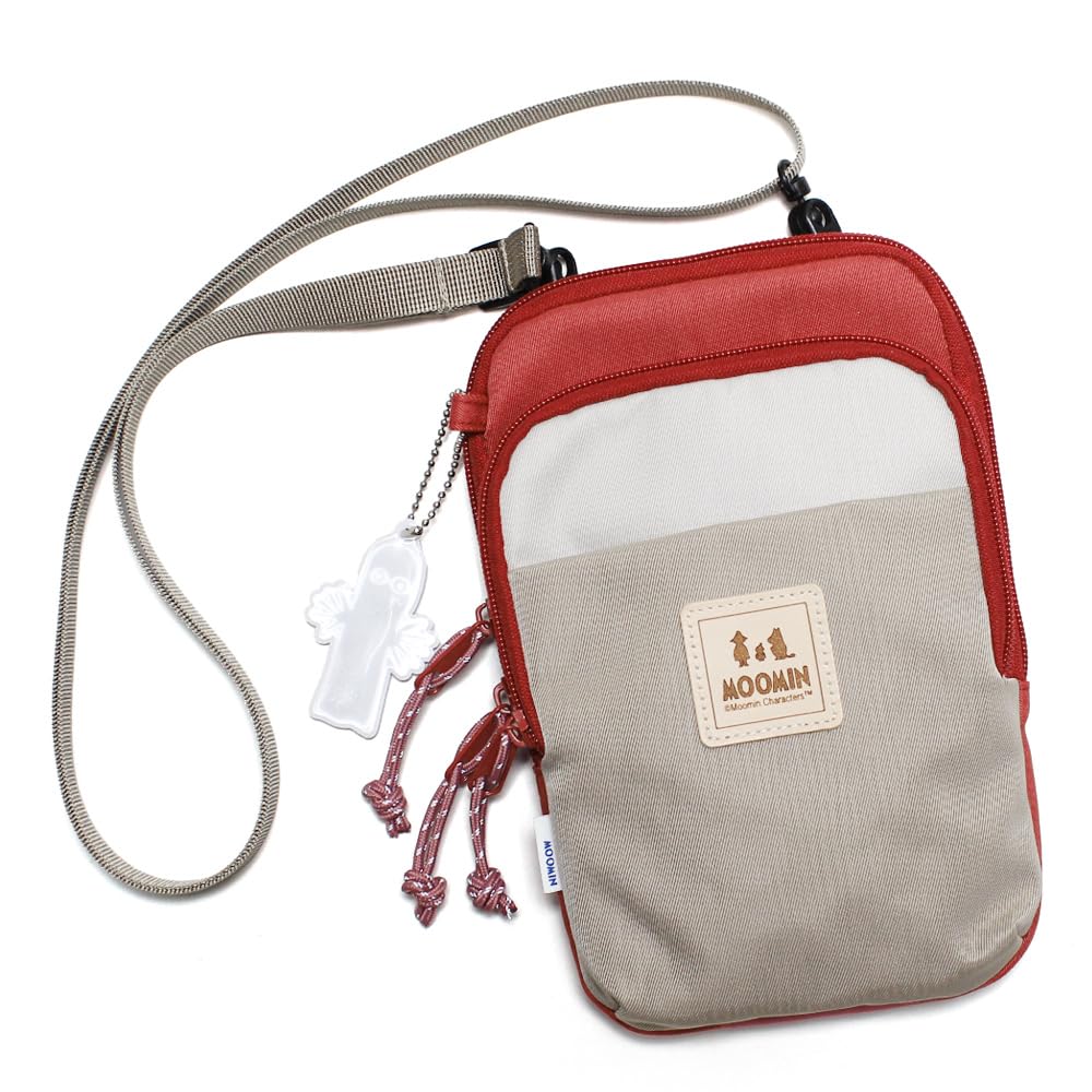 [ムーミン] サコッシュ ミニショルダー 軽撥水加工 レディース RMNL-01 スモーキーレッド