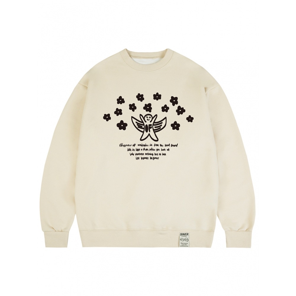 グレイバーオブエンジェルフラワースウェットシャツクリーム