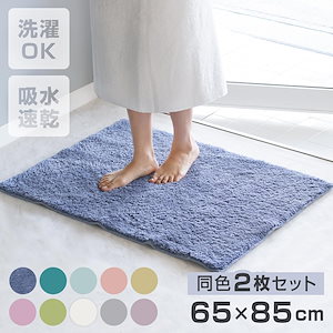 バスマット コスモトロン（R） 65x85cm 2枚セット 速乾 バス マット コスモトロン セット 大判 日本製 吸水 滑り止め お風呂 浴室 速乾性 長方形 洗濯可 丸洗い 高吸水