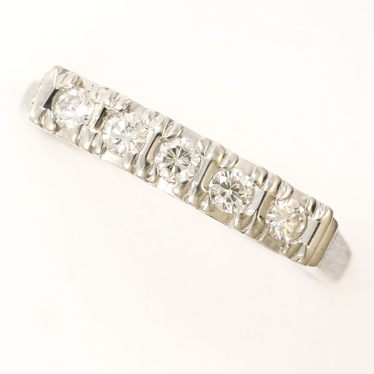 PT プラチナ リング・指輪 10号 ダイヤモンド 0.17ct 総重量約2.4g 中古