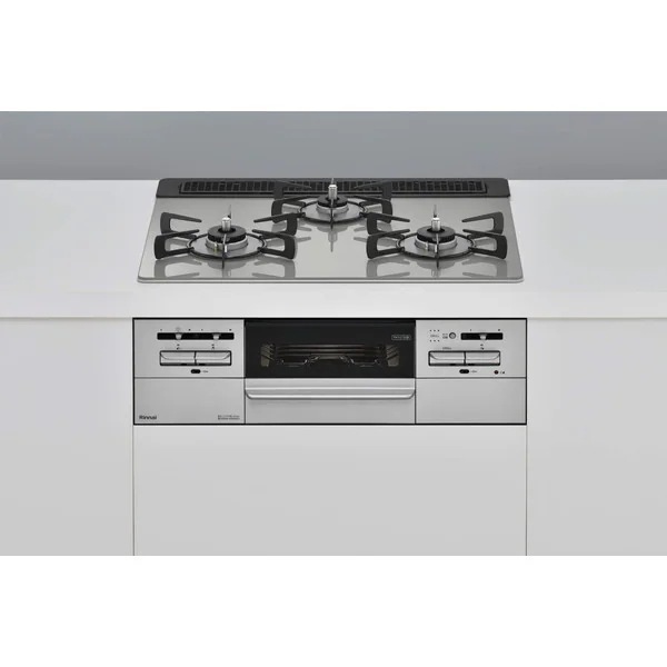 ビルトインガスコンロ プロパンガス用 3口 左右強火力タイプ 幅60cm RS31W35T2DGAVW-LP シルバー マイトーン