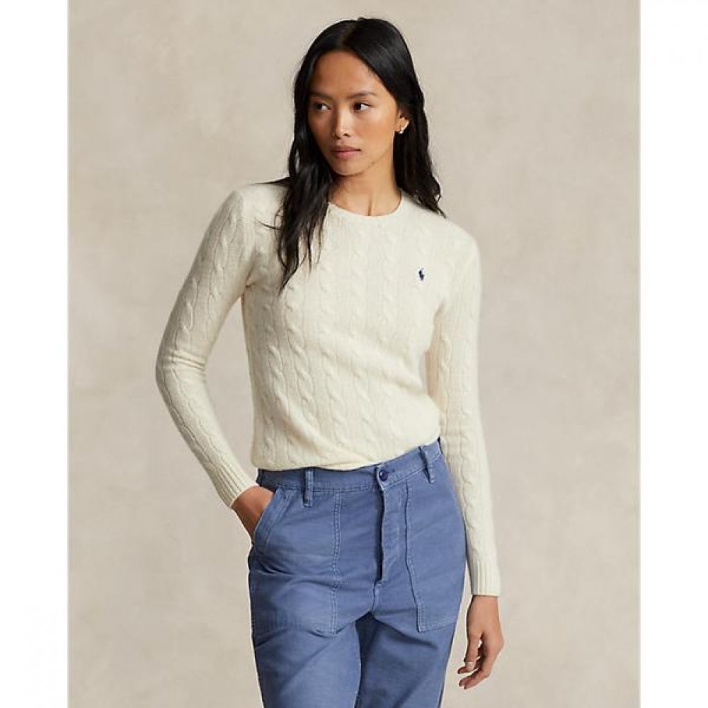 ポロラルフローレン女性用ケーブルニットウールカシミアセーター (WMPOSWENC020781100)