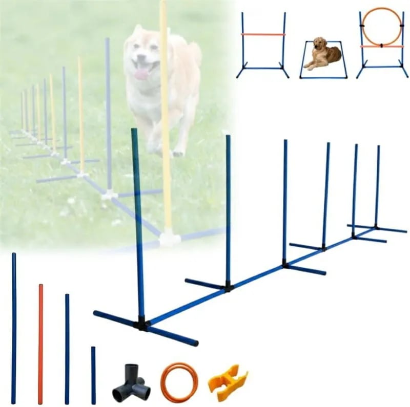 爆裂超特価 犬 アジリティ スラローム ハードル セット ドッグアジリティ ドッグアジリティスラローム アジリティ用具 ドッグ 障害物 ジャンプ バー ドッグラン トレーニング ジャンプバー 収納バッ