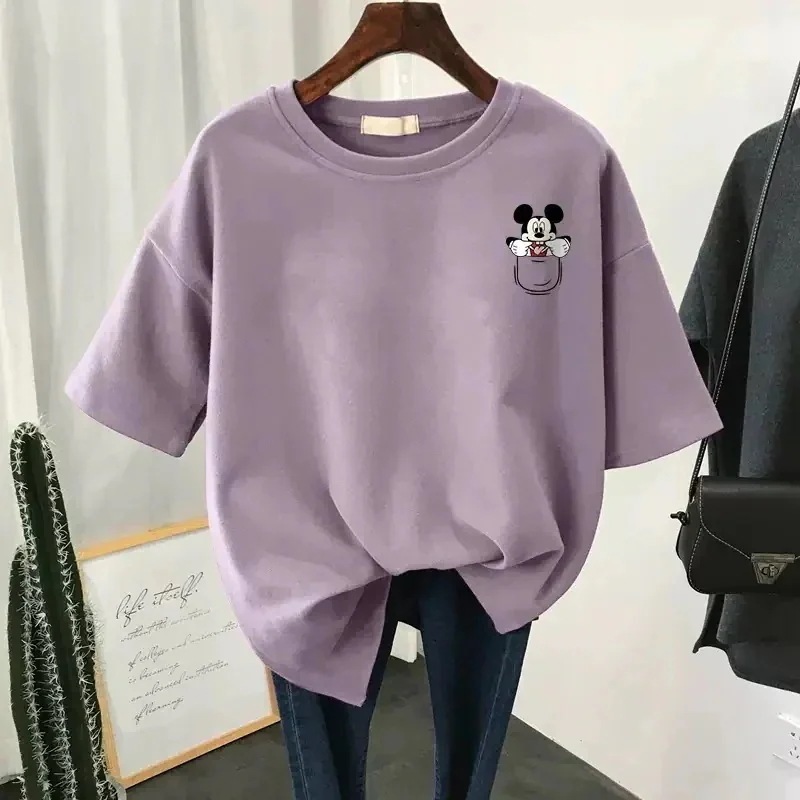 【10点セット】新しい 服 ディズニーミッキー ペアルック 大きいサイズ Tシャツ /レディース Tシャツ ルームウェア 男女兼用 半袖 多124