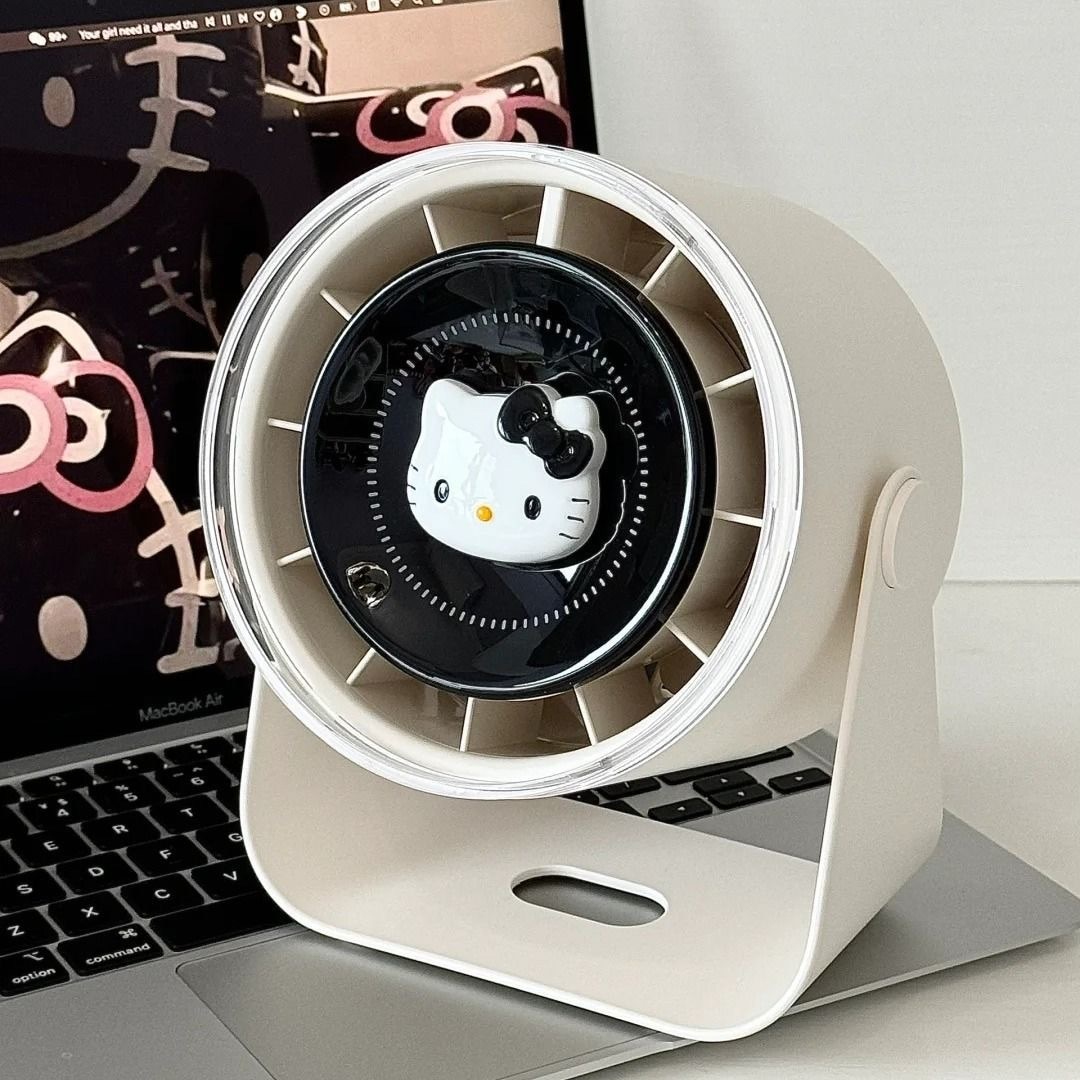 扇風機 小型扇風機 ハローキティ-Z小さなデスクトップファ ディスプレイデジタル USB オフィス 超強風力 女性の子へのギフト ミニ扇風機1