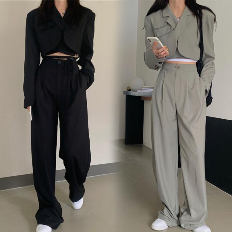 パンツスーツ レディース パンツセットアップ テーラードジャケット 2点セット ガウチョパンツ 4,662円