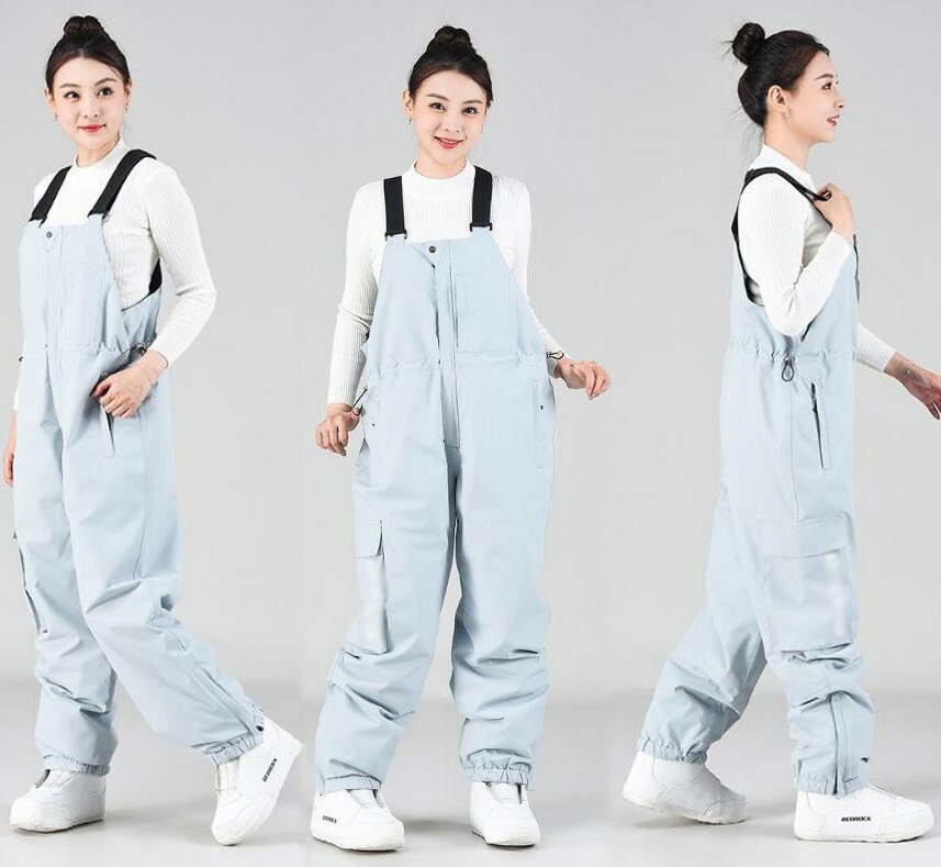 厳選素材スキーウェア パンツ 単品 サロペット スノボウェア パンツ ボードウェア スノーパンツ スキーパンツ サスペンダー 男女兼用 メンズパンツ レディース ユニセックス スノボ ウェア スノーボ