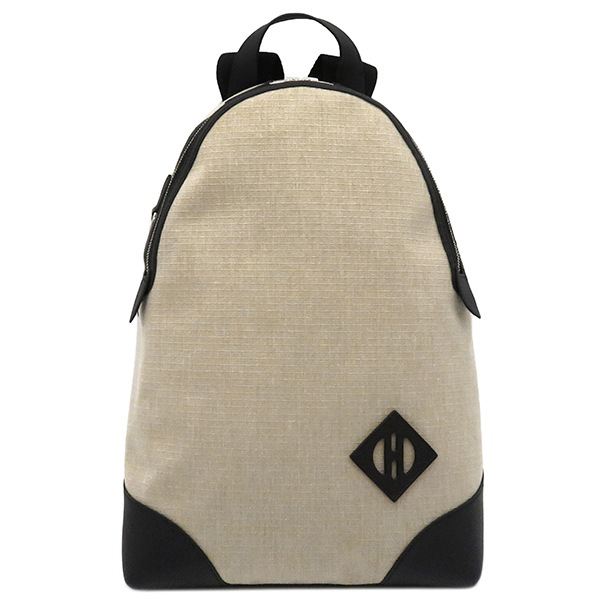 エルメス HERMES リュック・デイパック オールバック スイフト トワルビヴァーク フィセル×ブラック シルバー金具 紺 U刻印 【保存袋】【中古】