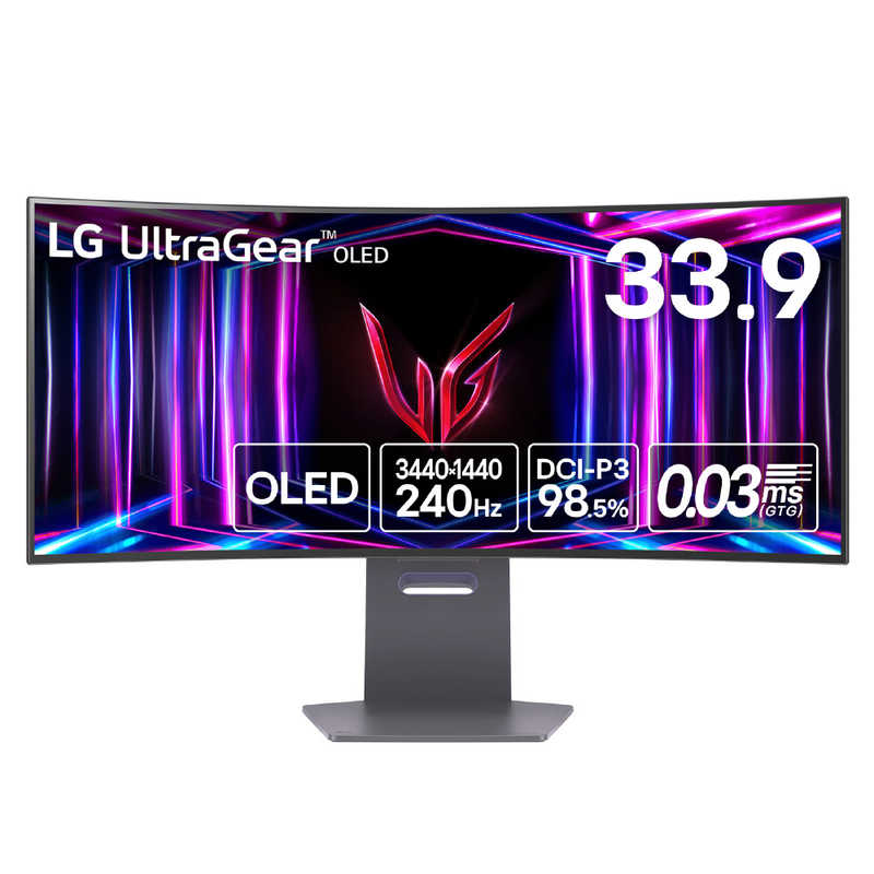 ゲーミング モニター UltraGear OLED 34GS95QE-B 33.9インチ/21:9 曲面型ウルトラワイド(3440×1440)/有機EL/240Hz/0.03ms(GTGVES