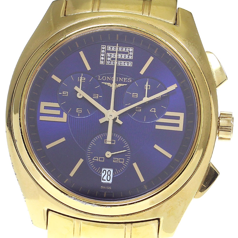 ロンジン LONGINES L3.633.2 ルンゴマーレ クロノグラフ クォーツ メンズ _829291【中古】