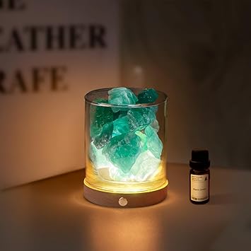 アロマストーン セット【天然石 400g+シダーウッド精油10ml+led台座1台+ガラ