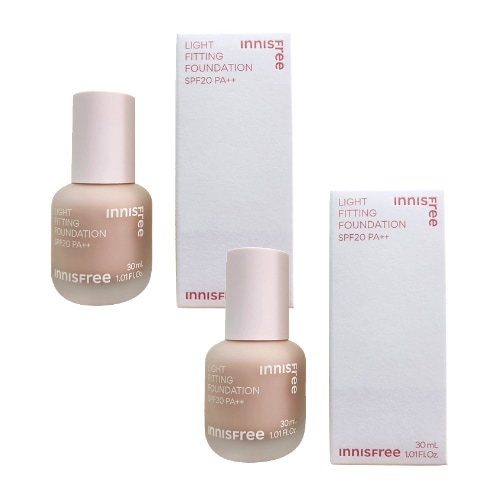 [1+1]ライト フィッティング ファンデーション 30mL 薄づきなのにカバー力 ナチュラルセミマット 韓国ベースメイク 肌トーン補整 崩れにくい軽量ファンデ