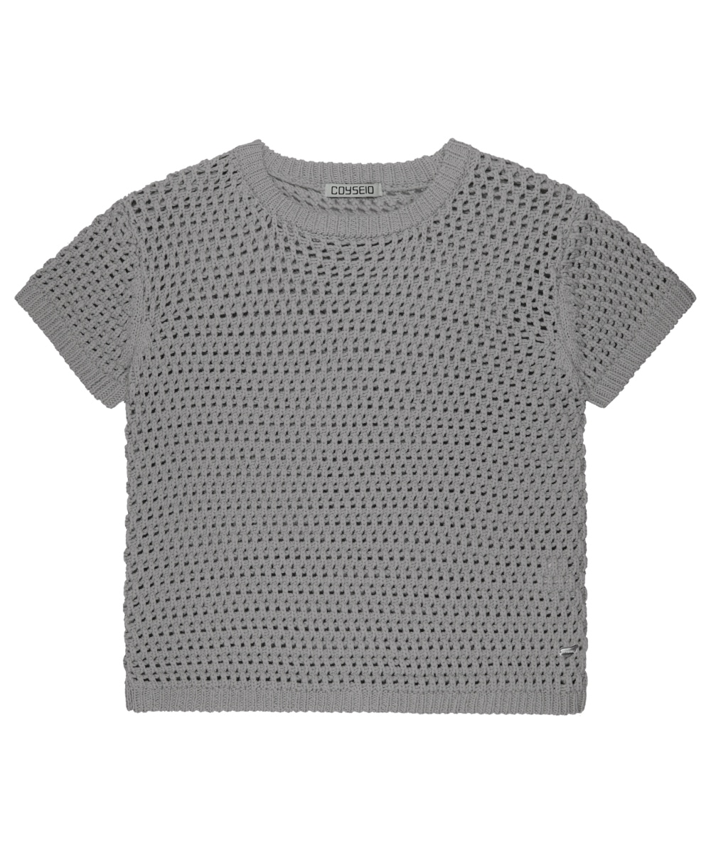 【COYSEIO】 25FW POING HALF KNIT : GREY