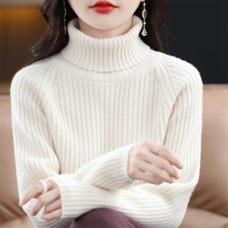 レディース プラッシュセーター新しい秋冬スタイル厚手ゆったりフィットハイネックニットベースレイヤー送料無料 5,728円