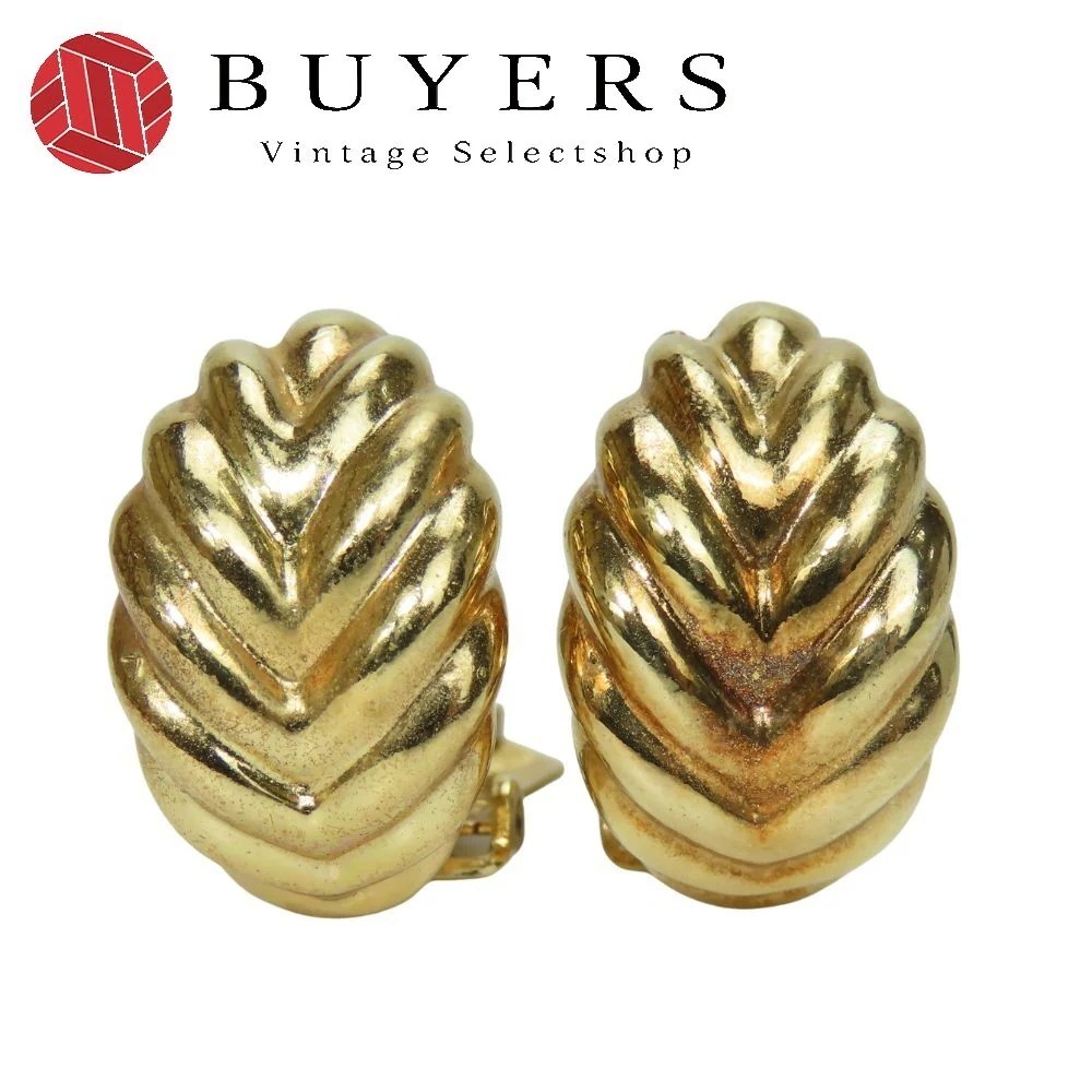 中古 イヤリング メタル ゴールド リーフモチーフ メッキ アクセサリー レディース 女性