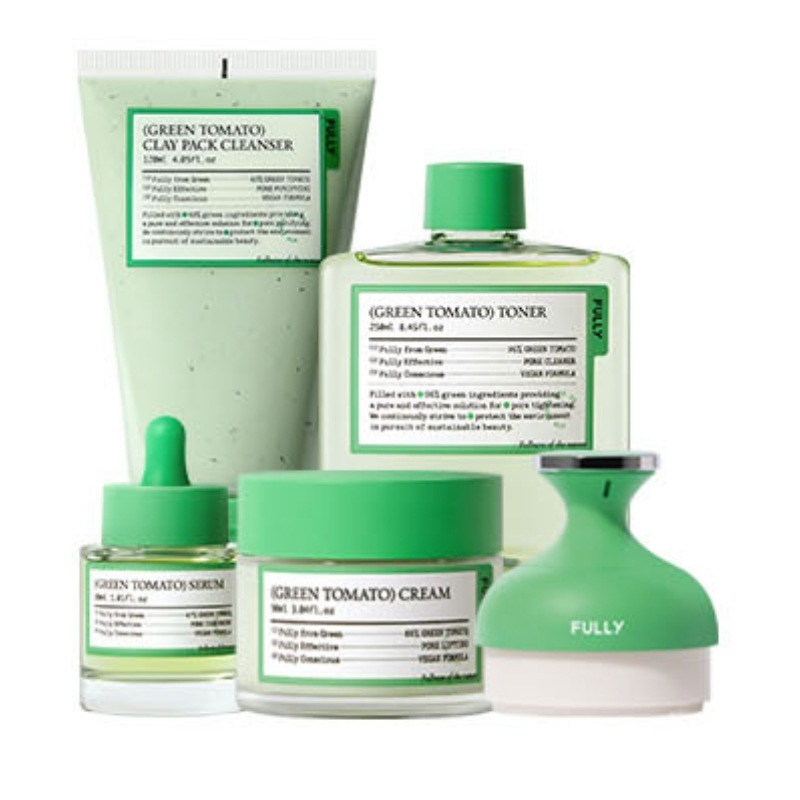 グリーントマト5種セット/グリーントマト(トナー/セラム/クリーム/クレンザー/毛穴ブラシ) 韓国一人気商品！！