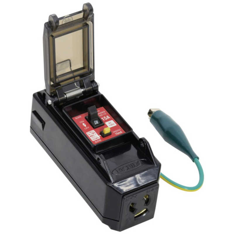 日動工業　NICHIDO プラコンインポッキンブレーカ 超高感度(漏電6mA) 過負荷漏電保護兼用 抜け止めコンセント　PIPBHEKNS