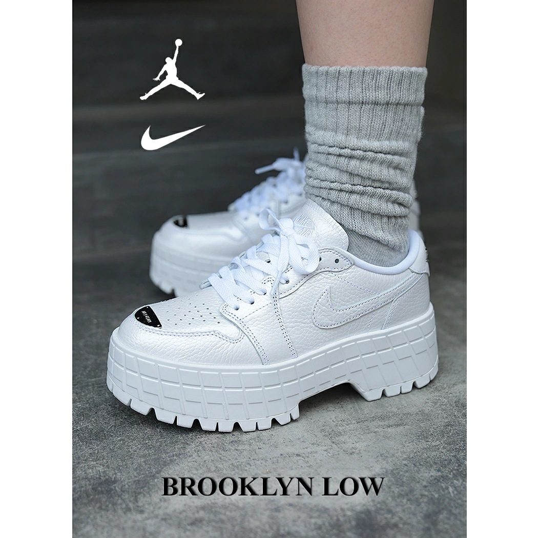 NIKE ナイキ エアジョーダン ブルックリン スニーカー WMNS AIR JORDAN 1 BROOKLYN LOW METALLIC SILVER ( 厚底 レディース ウィメンズ HF3184
