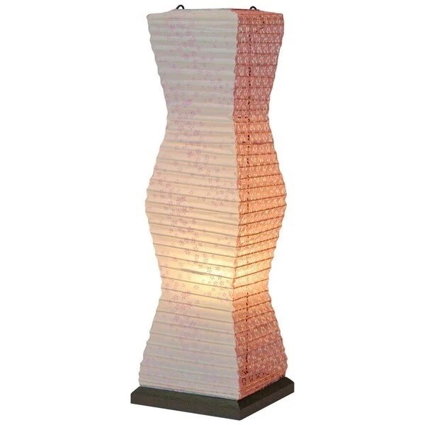 フロアランプ 和風モダン おしゃれ アジアン 和紙 日本製 照明器具 ルームライト 和室 レトロ 1灯 テーブルランプ 花舞ピンクx小梅赤 LED対応