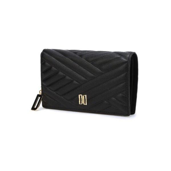 AK水原店 ハンドバッグ カーライル ブラック エンボス ゴールドDD ミディアム財布 DCWA5E270