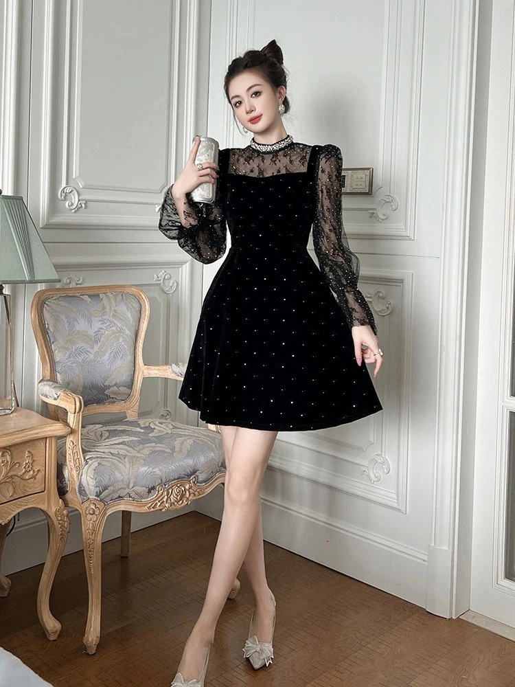 パーティー 披露宴 メガ割 レースドッキング 演奏会 ウェディング 二次会 秋 卒業式 キャバ 結婚式 ショートワンピース ドレス 大人 同窓会