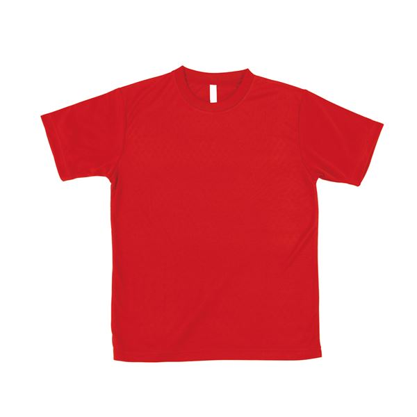 （まとめ）ATドライTシャツ LL レッド 150gポリ100%(×10セット)半袖シャツ