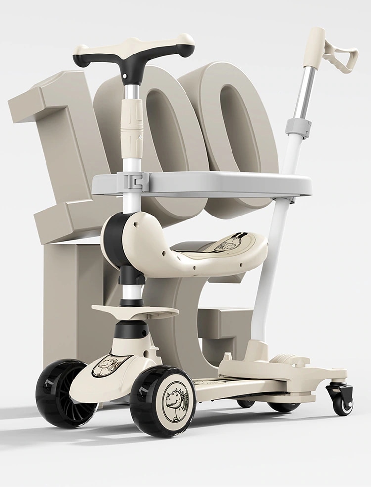 子供用スクーター 1-3-6-12 歳の赤ちゃんはスリーインワン多機能スクーターに座ることができ折りたたみ可能 5,786円