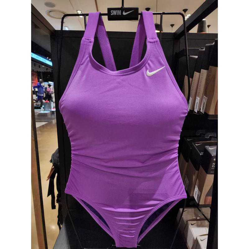 [] 女児用水着 エッセンシャル ファストバック ワンピース NESSA764-569 ブライトバイオレット