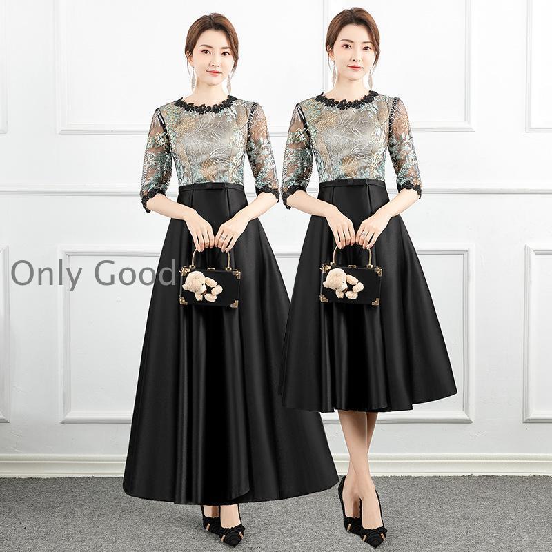 【早い者勝ち！】パーティードレス 結婚式ワンピースドレス 大きいサイズ 袖あり 体型カバー 成人式卒業式 入学式同窓会20代 30代 40代 ロングドレス カラードレス