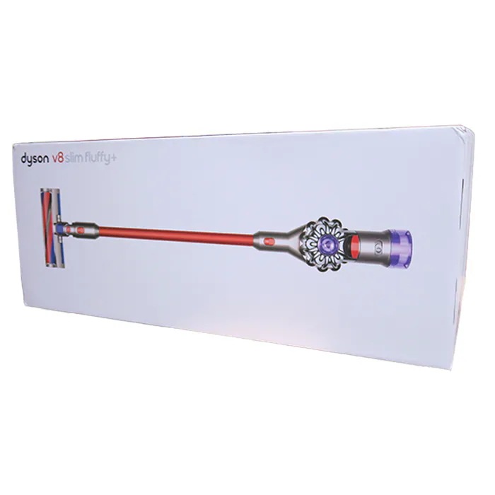 ダイソン 掃除機 Dyson V8 Slim Fluffy+ SV10KSLMCOM ニッケル/アイアン/レッド サイクロン式 コードレスクリーナースティッククリーナー