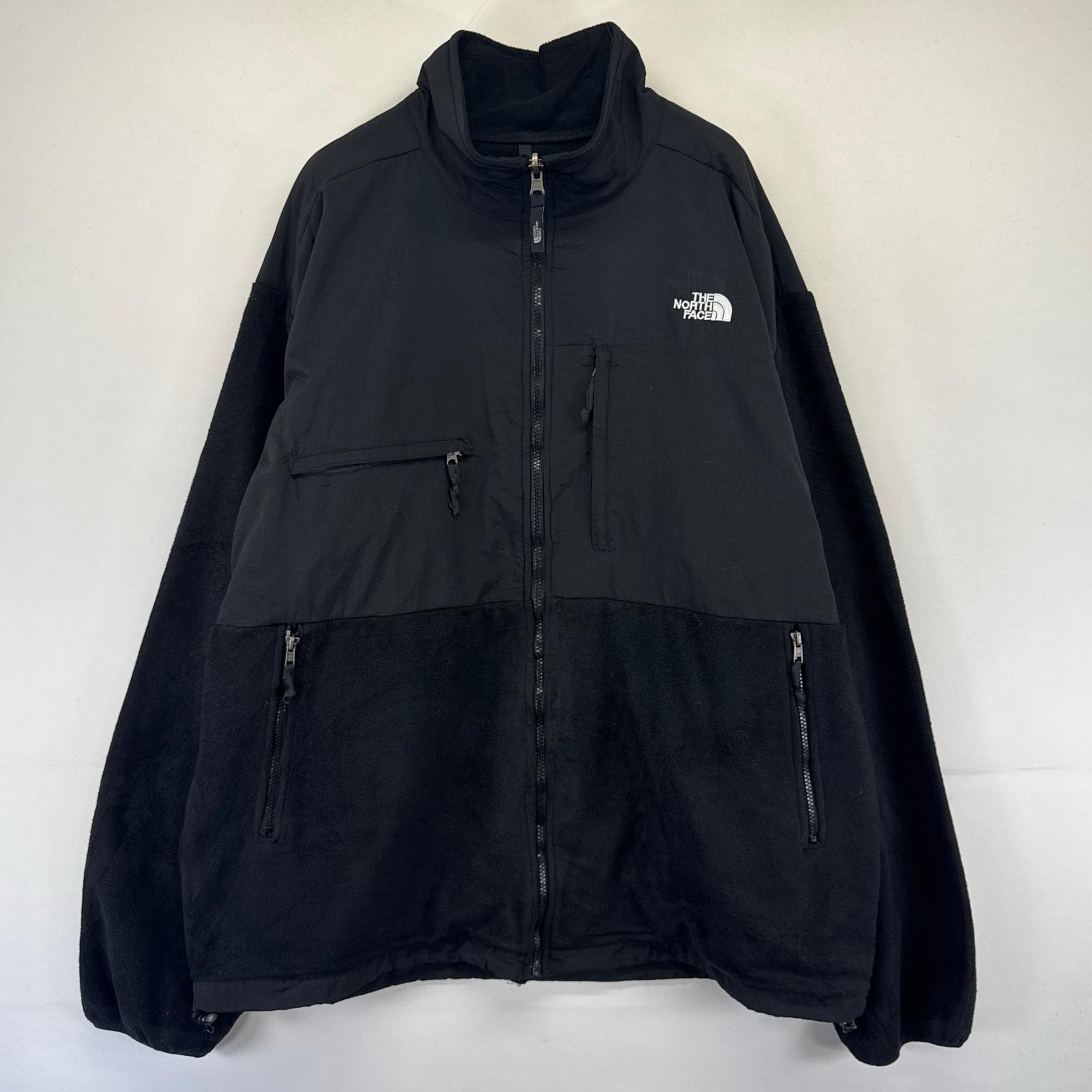 古着 ジャケット フリース フルジップ デナリジャケット 大きいサイズ 3XL ブラック系 メンズ