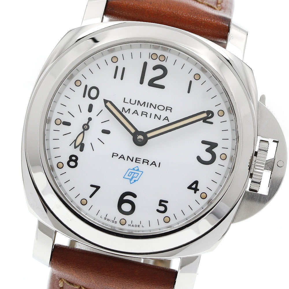パネライ PANERAI PAM00660 ルミノールマリーナ ロゴ アッチャイオ スモールセコンド 手巻き メンズ 箱・保証書付き_945486【中古】