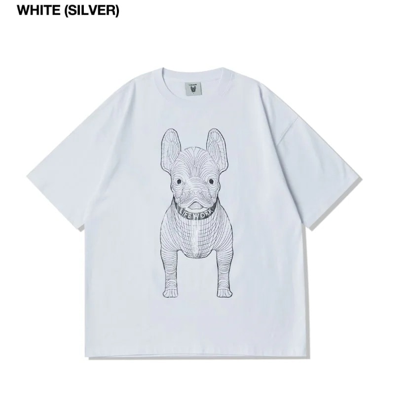Qoo10] LIFEWORK ゴールドシルバードッグ 半袖 Tシャツ
