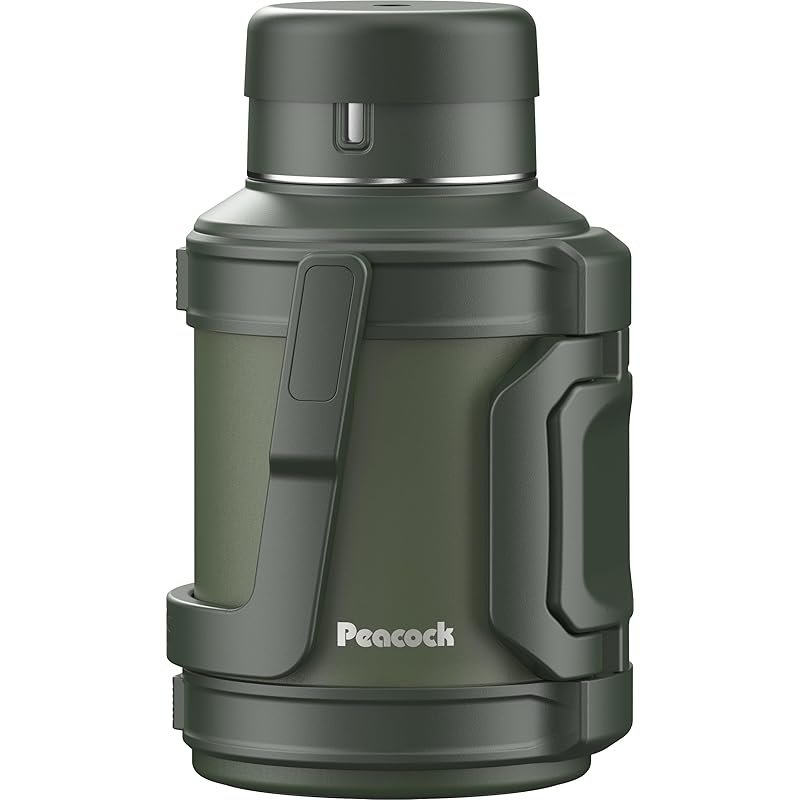 ピーコック魔法瓶工業(The-peacock) ピーコック 水筒 3L 大容量 保温 保冷 魔法瓶 コンテナボトル 真空断熱構造 ハンドル付き ステンレスボトル カーキ DXA-300 K