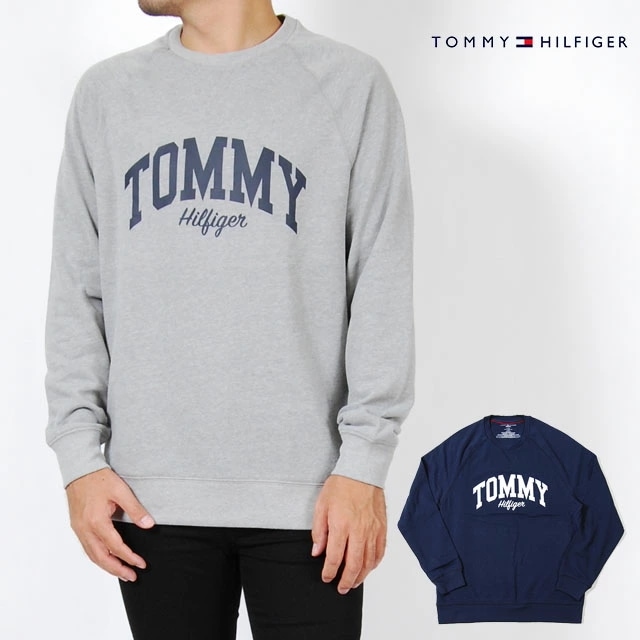 トミーヒルフィガー メンズ 長袖 トレーナー S M L XLサイズ プルオーバー グレー ネイビー