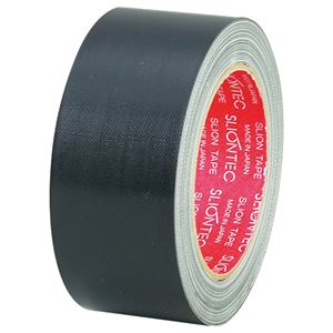 （まとめ） スリオンテック 布粘着テープ No.3390 50mm×25m 黒 No.3390-50BK 1巻 (×10セット)