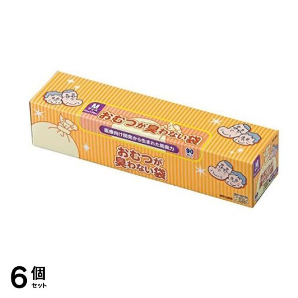 おむつが臭わない袋 BOS(ボス) 大人用 Mサイズ 90枚入 (箱型) 6個セット