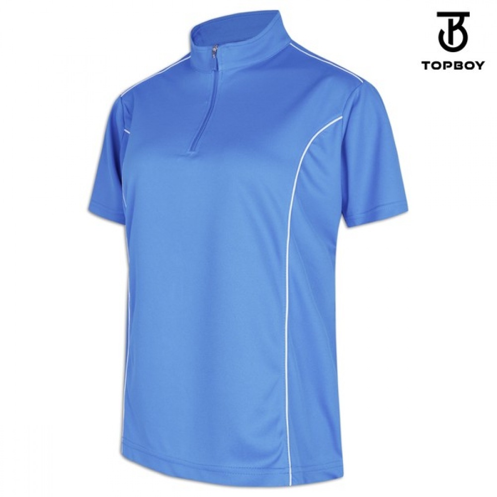 (TOPBOY) エアロクールグループウェアレディースジップネック登山半袖Tシャツ (AB054) 5,528円