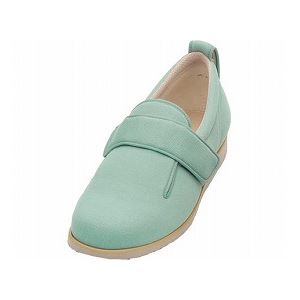 介護靴 施設・院内用 ダブルマジック２ 7E(ワイドサイズ) 7006 片足 徳武産業 あゆみシリーズ ／3L (25.025.5cm) ミントグリーン 右足