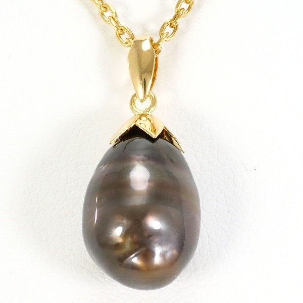 K18 18金 YG イエローゴールド ネックレス パール(真珠) 中古