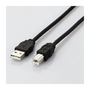 (まとめ)エレコム エコUSBケーブル(A-B・5m) USB2-ECO50(×3セット)